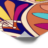 Poster Illustration du textile traditionnel indien (Coin)