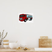 Poster Illustration du transport de carburant par camion- (Cuisine)
