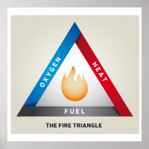 Poster Illustration du triangle d'incendie Modèle de réac