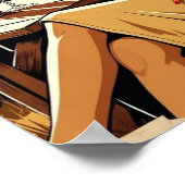 Poster Illustration du vignoble toscan - élégant (Coin)