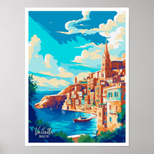Poster Illustration du Vintage voyage artistique de La Va
