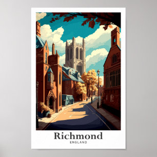 Poster Illustration du Vintage voyage artistique Richmond