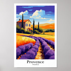 Poster Illustration du Vintage voyage d'art de Provence F