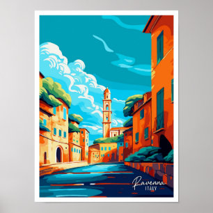 Poster Illustration du Vintage voyage d'art de Ravenne It