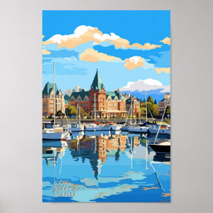 Poster Illustration du Vintage voyage d'art de Victoria C