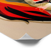 Poster Illustration du visage du lion (Coin)