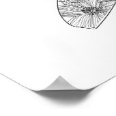 Poster Illustration du visage floral Mode et beauté (Coin)