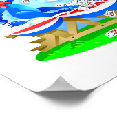 Poster Illustration du vote des éléphants et des ânes (Coin)