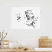 Poster Illustration d'un accident de voiture avec Kurt Vo (Cuisine)