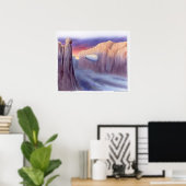 Poster Illustration d'un aéronef voyageant (Bureau à domicile)