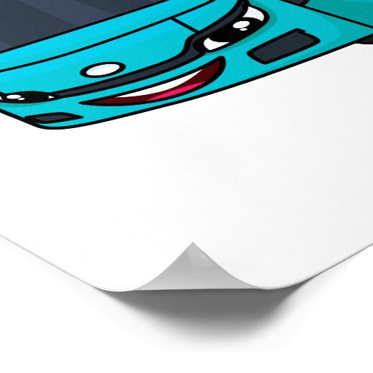 Poster Illustration d'un autobus à passagers moderne (Coin)