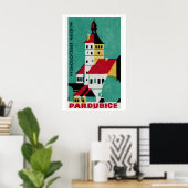 Poster Illustration d'un bâtiment historique (Bureau à domicile)