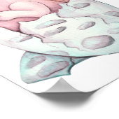 Poster Illustration d'un bébé dragon rose qui éclot (Coin)