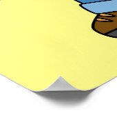 Poster Illustration D'Un Chasseur De Spinosaure Avec Arme (Coin)