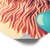 Poster Illustration d'un chat kitté artistique coloré (Coin)