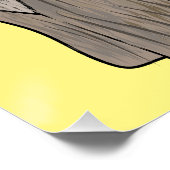 Poster Illustration d'un chien hound afghan (Coin)