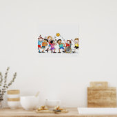 Poster Illustration d'un groupe d'enfants comprenant un (Cuisine)