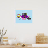 Poster Illustration D'Un Loch Ness Monster Scuba Diver. (Cuisine)