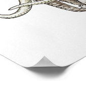 Poster Illustration d'un mammouth (Coin)