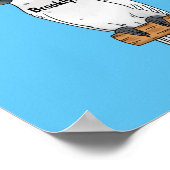 Poster Illustration d'un oiseau de cobaye-parapluie (Coin)