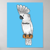 Poster Illustration d'un oiseau de cobaye-parapluie (Devant)