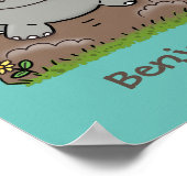 Poster Illustration d'un petit rhinocéros (Coin)