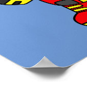 Poster Illustration D'Un Pilote De Voiture De Course Allo (Coin)