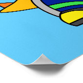 Poster Illustration D'Un Pompier Tyrannosaurus Rex. (Coin)