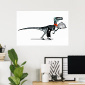Poster Illustration D'Un Serveur De Restauration Raptor. (Bureau à domicile)