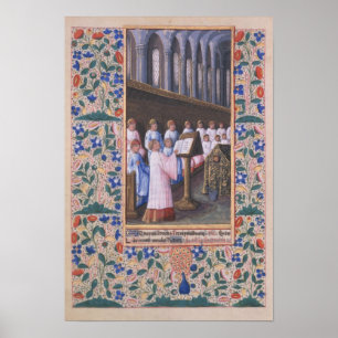 Poster Illustration d'un service funéraire