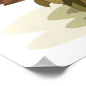 Poster Illustration D'Un Stegosaurus Qui Boit Une Boisson (Coin)