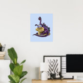 Poster Illustration D'Un Vendeur Fortune Plateosaurus. (Bureau à domicile)