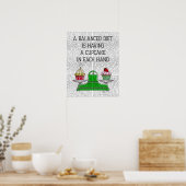 Poster Illustration d'une alimentation équilibrée (Cuisine)