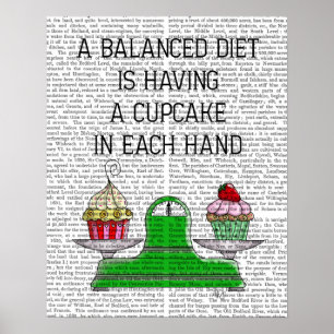 Poster Illustration d'une alimentation équilibrée