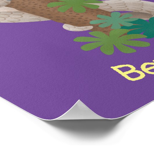 Poster Illustration d'une anteure de pangolin mignonne (Coin)