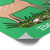 Poster Illustration d'une jolie dessin de cerf de bébé he (Coin)