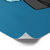 Poster Illustration D'Une Matrice Tricératops. (Coin)