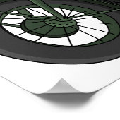 Poster Illustration d'une moto de croiseur militaire (Coin)