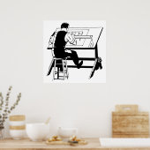 Poster Illustration d'une table de dessin de l'ingénieur (Cuisine)