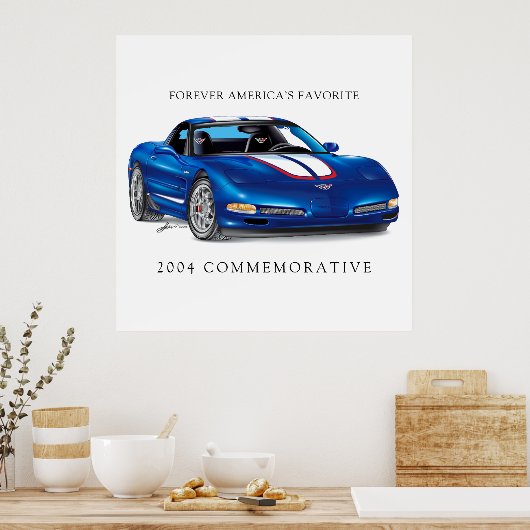 Poster Illustration élégante d'une vitrine commémorative (Cuisine)