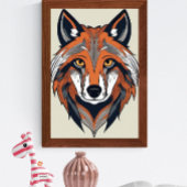 Poster Illustration élégante simplifiée Wolf
