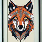 Poster Illustration élégante simplifiée Wolf