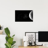 Poster Illustration en noir et blanc de la fécondation (Bureau à domicile)