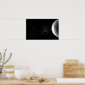 Poster Illustration en noir et blanc de la fécondation (Cuisine)