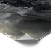 Poster Illustration En Noir Et Blanc Du Fantôme Déplaisan (Coin)