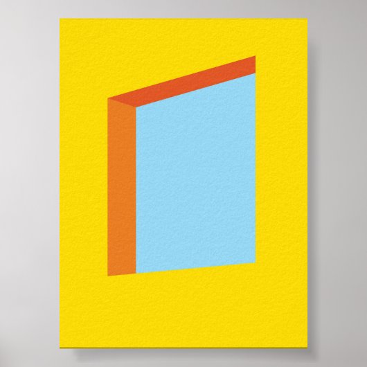 Poster Illustration esthétique de la perspective de fenêt (Devant)