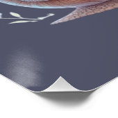 Poster Illustration Floral Pastel du mignon Snail Mail (Coin)