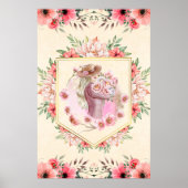 Poster Illustration Florale, Dame Du Printemps (Devant)