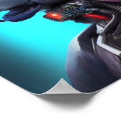 Poster Illustration futuriste Alien Candor Sci-fi Art Po (Coin)