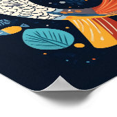 Poster Illustration géométrique du poisson (Coin)